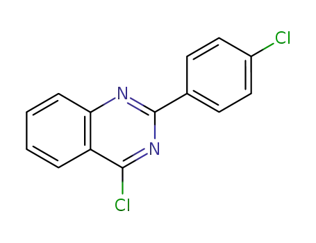 Molecular Structure of 59490-94-7 (4-CHLORO-2-(4-CHLORO-PHENYL)-QUINAZOLINE)