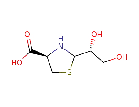 2(RS)-D-glycero-(1',2'-dihydroxyethyl)thiazolidine-4(R)-carboxylic acid