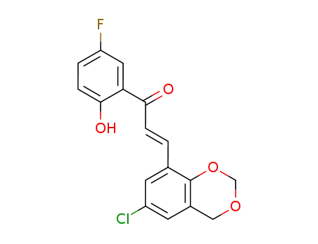 (E)-3-(6-Chloro-4H-benzo[1,3]dioxin-8-yl)-1-(5-fluoro-2-hydroxy-phenyl)-propenone