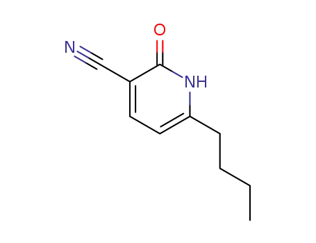 Molecular Structure of 118420-86-3 (3-Pyridinecarbonitrile, 6-butyl-1,2-dihydro-2-oxo-)