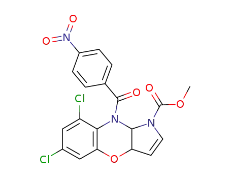 1-carbomethoxy-6,8-dichloro-3a,9a-dihydro-9-(4-nitrobenzoyl)-9H-pyrrolo<3,2-b><1,4>benzoxazine
