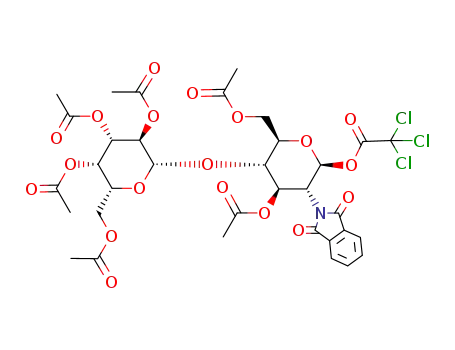 3,6-di-O-acetyl-2-deoxy-2-phthalimido-4-O-(2,3,4-tetra-O-acetyl-β-D-galactopyranosyl)-β-D-glucopyranosyl trichloroacetate