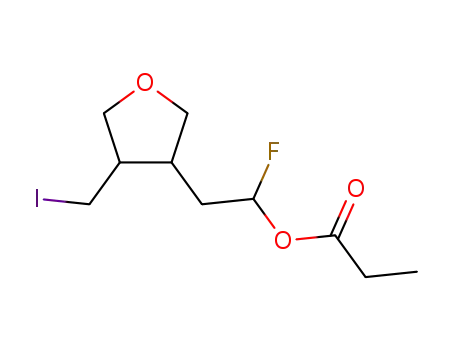 Propionic acid 1-fluoro-2-(4-iodomethyl-tetrahydro-furan-3-yl)-ethyl ester