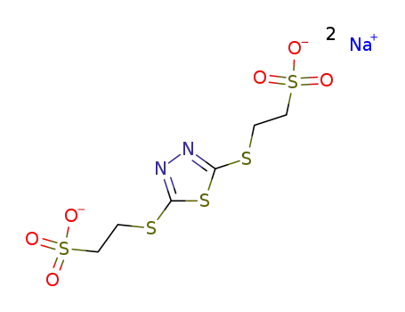 disodium salt of S,S'-(1,3,4-thiadiazole-2,5-diyl)bis(2-mercaptoethanesulfonic acid)