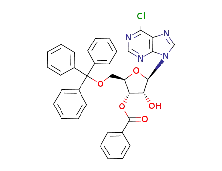 9-[3-O-benzoyl-5-O-(triphenylmethyl)-β-D-ribofuranosyl]-6-chloro-9H-purine