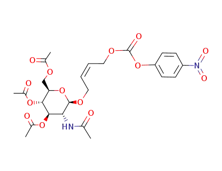 [(Z)-4-(p-nitrophenoxycarbonyloxy)-but-2-en-1-yl]-2-acetamido-3,4,6-tri-O-acetyl-2-deoxy-β-D-glucopyranoside