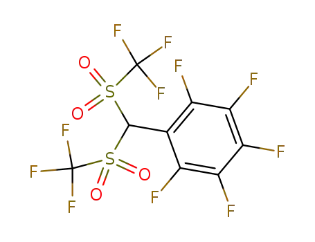 Molecular Structure of 405074-81-9 (1-[BIS(TRIFLUOROMETHANESULFONYL)METHYL]-2,3,4,5,6-PENTAFLUOROBENZENE)