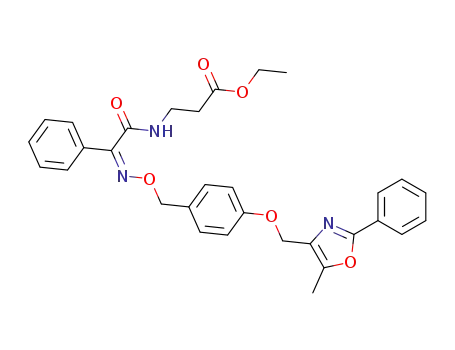 ethyl (Z)-3-(2-{4-[(5-methyl-2-phenyl-1,3-oxazol-4-yl)methoxy]benzyloxyimino}-2-phenylacetoamido)propionate