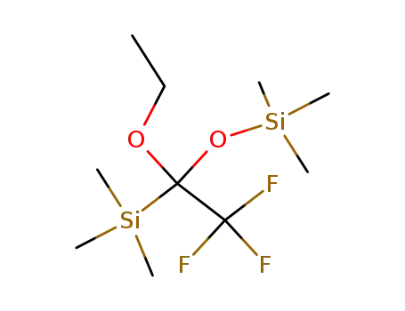 Molecular Structure of 565214-84-8 (Silane, [1-ethoxy-2,2,2-trifluoro-1-(trimethylsilyl)ethoxy]trimethyl-)
