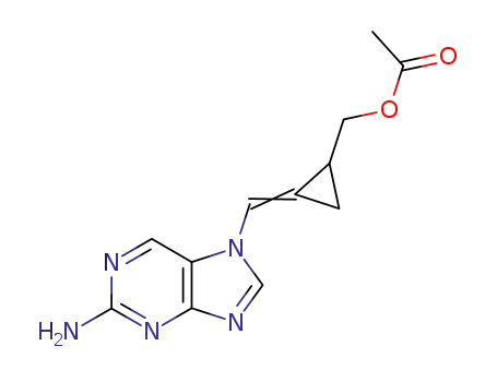 (Z,E)-2-amino-7-[(2-acetoxymethyl)cyclopropylidenemethyl]purine