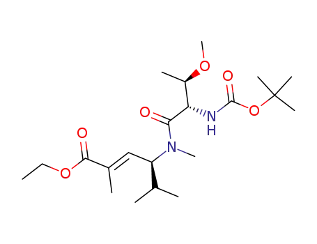 (E)-(S)-4-[((2S,3R)-2-tert-Butoxycarbonylamino-3-methoxy-butyryl)-methyl-amino]-2,5-dimethyl-hex-2-enoic acid ethyl ester