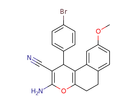 3-amino-1-(4-bromo-phenyl)-9-methoxy-5,6-dihydro-1H-benzo[f]chromene-2-carbonitrile