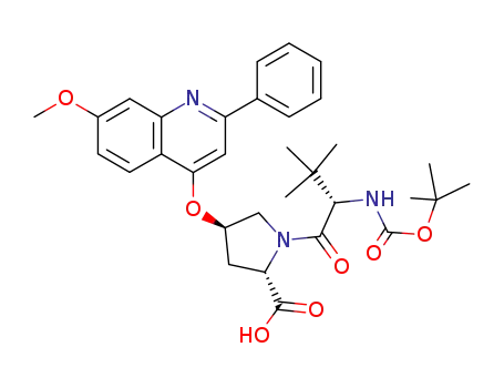 (2S,4R)-1-((S)-2-tert-butoxycarbonylamino-3,3-dimethyl-butyryl)-4-(7-methoxy-2-phenyl-quinolin-4-yloxy)-pyrrolidine-2-carboxylic acid