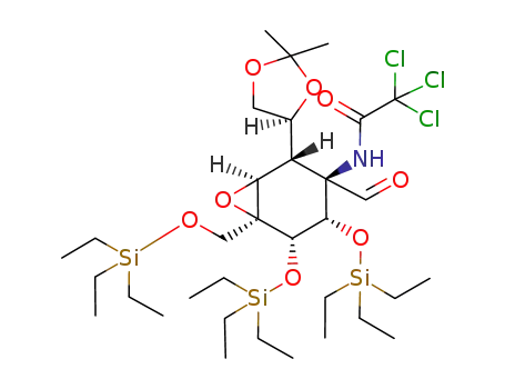 2,2,2-Trichloro-N-[(1S,2S,3R,4S,5S,6S)-2-((S)-2,2-dimethyl-[1,3]dioxolan-4-yl)-3-formyl-4,5-bis-triethylsilanyloxy-6-triethylsilanyloxymethyl-7-oxa-bicyclo[4.1.0]hept-3-yl]-acetamide