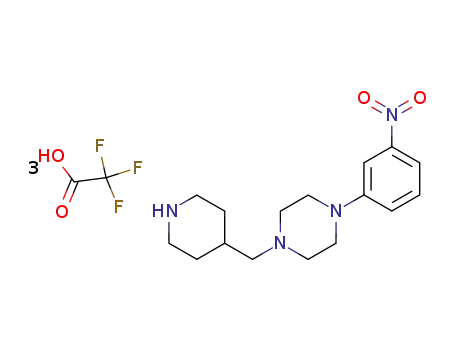 1-(3-nitrophenyl)-4-piperidin-4-ylmethylpiperazine tris-trifluoroacetic acid salt