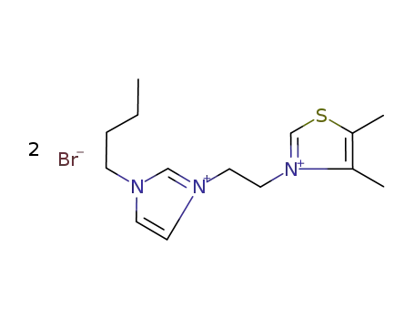 3-[2-(1-butyl-1H-imidazol-3-ium-3-yl)ethyl]-4,5-dimethyl-1,3-thiazol-3-ium dibromide