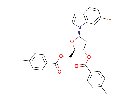 1-[2'-deoxy-3',5'-bis-O-(4-methylbenzoyl)-β-D-erythro-pentofuranosyl]-6-fluoroindole