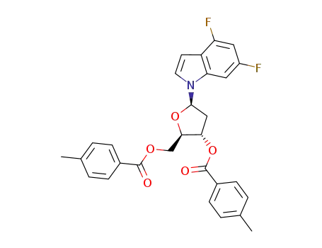 1-[2'-deoxy-3',5'-bis-O-(4-methylbenzoyl)-β-D-erythro-pentofuranosyl]-4,6-difluoroindole