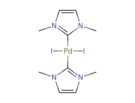 bis-(1,3-dihydro-1,3-dimethyl-2H-imidazol-2-ylidene)diiodopalladium