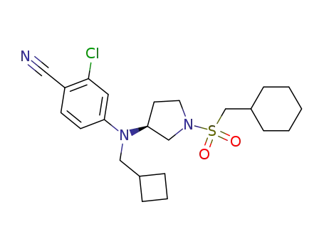 2-chloro-4-((cyclobutylmethyl) {(3S)-1-[(cyclohexylmethyl)sulfonyl]-3-pyrrolidinyl}amino)benzonitrile