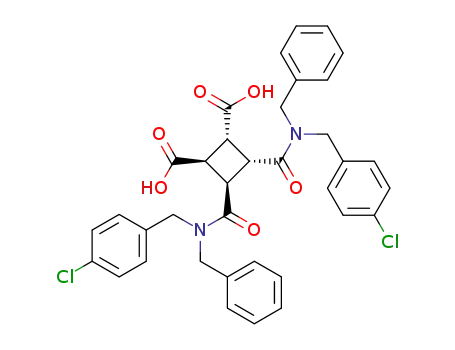 (1α,2β,3β,4α)-1,2-Di(N-benzyl-N-(4-chlorobenzyl)aminocarbonyl)cyclobutane-3,4-dicarboxylic acid