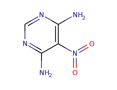 Molecular Structure of 2164-84-3 (4,6-DIAMINO-5-NITROPYRIMIDINE)
