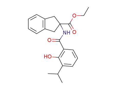 2-(2-hydroxy-3-isopropyl-benzoylamino)-indan-2-carboxylic acid ethyl ester