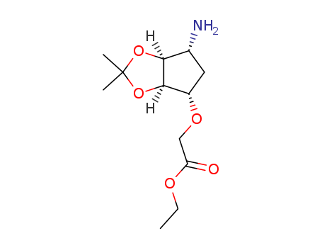 Ethyl 2-((3aR,4S,6R,6aS)-6-amino-2,2-dimethyl-tetrahydro-3aH-cyclopenta[d][1,3]dioxol-4-yloxy)acetate