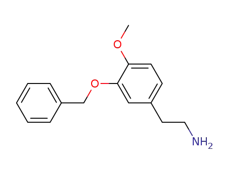 Molecular Structure of 36455-21-7 (2-(3-(benzyloxy)-4-methoxyphenyl)ethanamine)