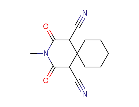 Molecular Structure of 42940-52-3 (3-Azaspiro[5.5]undecane-1,5-dicarbonitrile, 3-methyl-2,4-dioxo-)