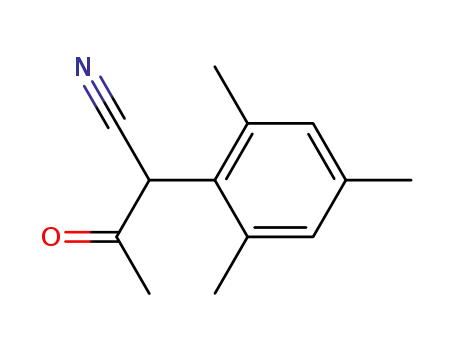 Molecular Structure of 59146-33-7 (3-oxo-2-(2,4,6-trimethylphenyl)butanenitrile)