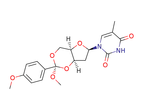 (R)-1-[2-deoxy-3,5-O-(4-methoxy-methoxybenzylidene)-β-D-threo-pentofuranosyl]thymine