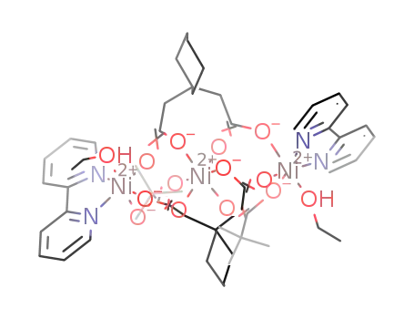 bis(μ-trimethylacetato-k2-O,O')bis(μ3-1,1-cyclohexanediacetato-k4O,O,O',O')bis(2,2'-dipyridyl)bis(ethanol-k1O)trinickel(II)
