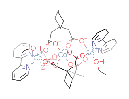 bis(μ-trimethylacetato-k2-O,O')bis(μ3-1,1-cyclohexanediacetato-k4O,O,O',O')bis(2,2'-dipyridyl)bis(ethanol-k1O)tricobalt(II)