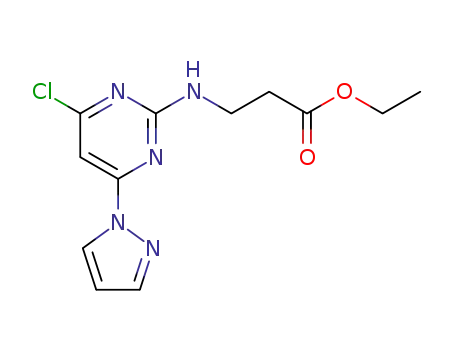 ethyl N-[4-chloro-6-(1H-pyrazol-1-yl)pyrimidin-2-yl]-beta-alaninate