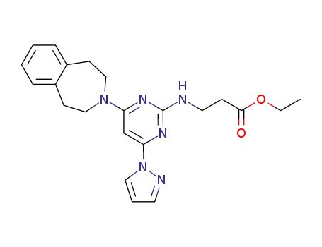 ethyl N-[4-(1H-pyrazol-1-yl)-6-(1,2,4,5-tetrahydro-3H-3-benzazepin-3-yl)pyrimidin-2-yl]-beta-alaninate