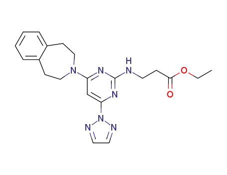 ethyl N-[4-(1,2,4,5-tetrahydro-3H-3-benzazepin-3-yl)-6-(2H-1,2,3-triazol-2-yl)pyrimidin-2-yl]-beta-alaninate