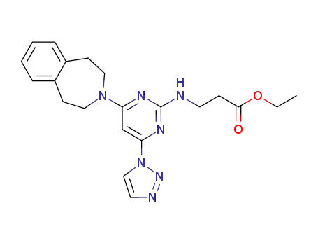ethyl N-[4-(1,2,4,5-tetrahydro-3H-3-benzazepin-3-yl)-6-(1H-1,2,3-triazol-1-yl)pyrimidin-2-yl]-beta-alaninate