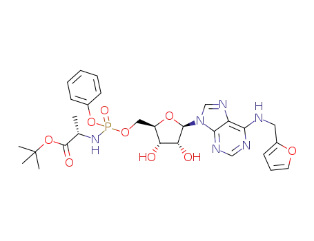 phenyl (tert-butyloxy-L-alaninyl) kinetin riboside phosphoramidate