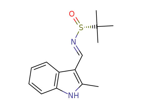(R,E)-2-methyl-N-((2-methyl-1H-indol-3-yl)methylene)propane-2-sulfinamide