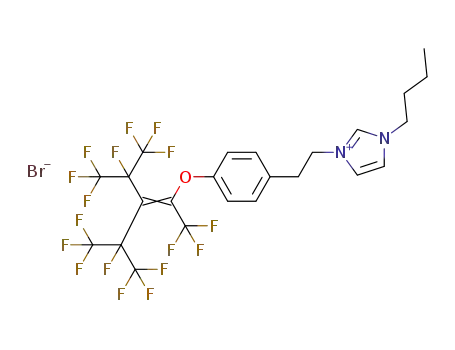 1-butyl-3-[4-(perfluoro(4-methyl-3-isopropyl-2-penten-2-yl)oxy)phenylethyl]imidazolium bromide