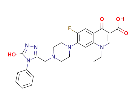 1-ethyl-6-fluoro-4-oxo-7-{4-[(5-oxo-4-phenyl-4,5-dihydro-1H-1,2,4-triazol-3-yl)methyl] piperazin-1-yl}-1,4-dihydroquinoline-3-carboxylic acid