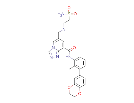 N-(3-(2,3-dihydrobenzo[b][1,4]dioxin-6-yl)-2-methylphenyl)-6-(((2-sulfamoylethyl)amino)methyl)-[1,2,4]triazolo[4,3-a]pyridine-8-carboxamide