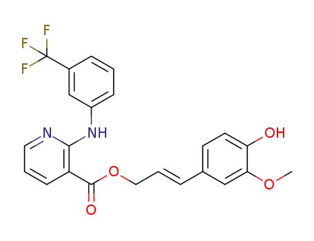 (E)-3-(4-hydroxy-3-methoxyphenyl)allyl 2-((3-(trifluoromethyl) phenyl)amino)nicotinate