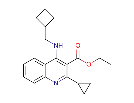 ethyl 4-((cyclobutylmethyl)amino)-2-cyclopropylquinoline-3-carboxylate