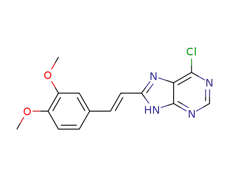 (E)-6-chloro-8-(3,4-dimethoxystyryl)-9H-purine