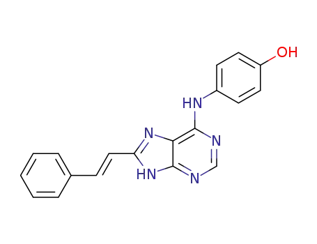 (E)-8-styryl-N-(4-hydroxyphenyl)-9H-purin-6-amine
