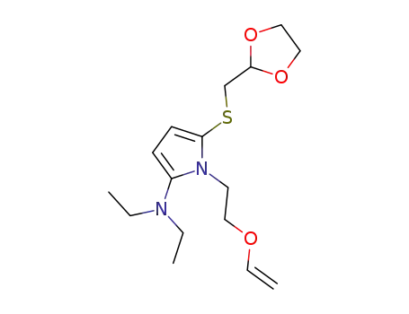 5-[(1,3-dioxolan-2-ylmethyl)sulfanyl]-1-[2-(ethenyloxy)ethyl]-N,N-diethyl-1H-pyrrol-2-amine