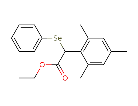 Molecular Structure of 138100-85-3 (Benzeneacetic acid, 2,4,6-trimethyl-a-(phenylseleno)-, ethyl ester)
