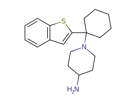 Molecular Structure of 143603-29-6 (4-Piperidinamine, 1-(1-benzo[b]thien-2-ylcyclohexyl)-)
